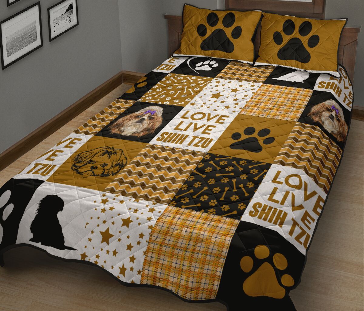 Quilt Bed Set - Shih Tzu 59 - Love Quilt Bedding Set