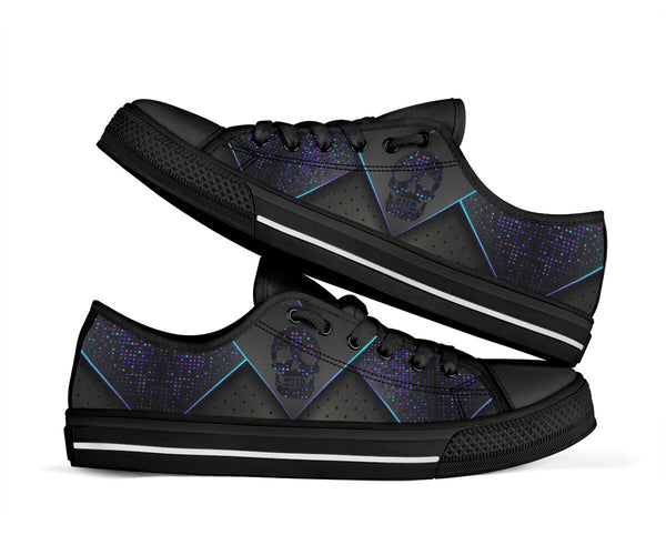 Skull Low Top Shoe - Love Low Top Shoes