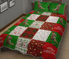 Dinosaurs Merry Christmas Pattern Style Quilt Bed Set - Love Quilt Bedding Set