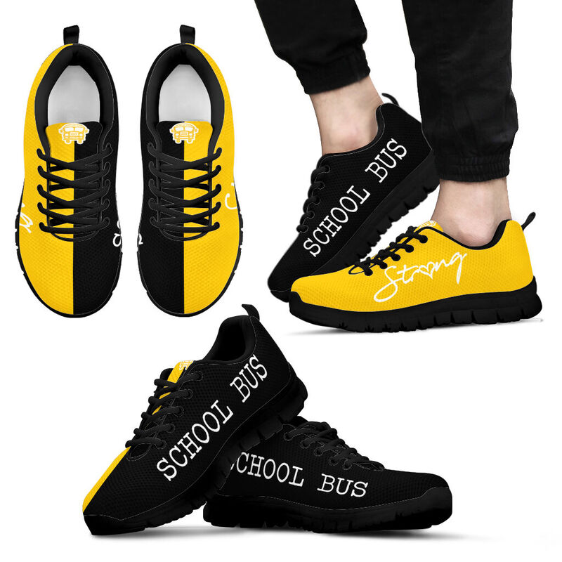 School Bus - Strong Sneakers, Runni- Love Sneakers
