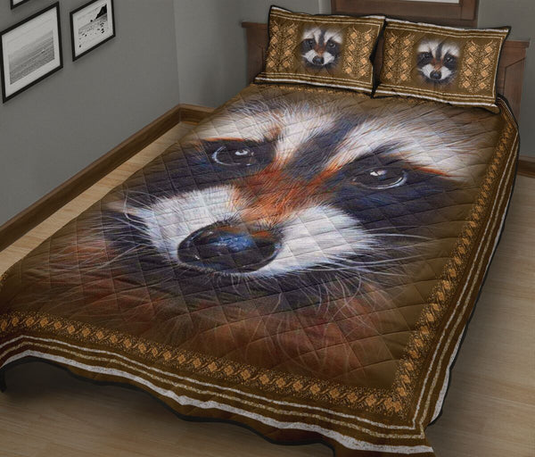 Raccoon Quilt Bed Set 68 - Love Quilt Bedding Set