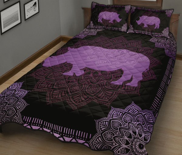 Rhino Quilt Bed Set 80 - Love Quilt Bedding Set