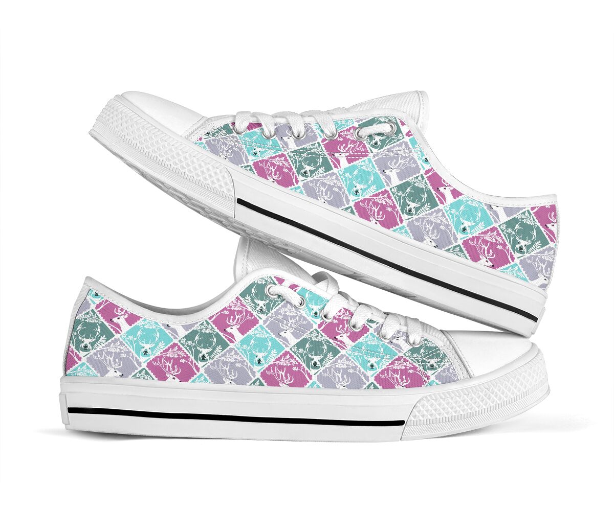 Deer Daily Pattern Low Top Shoes