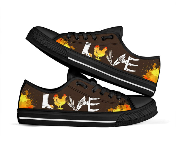 Chicken Love Art Low Top Shoes