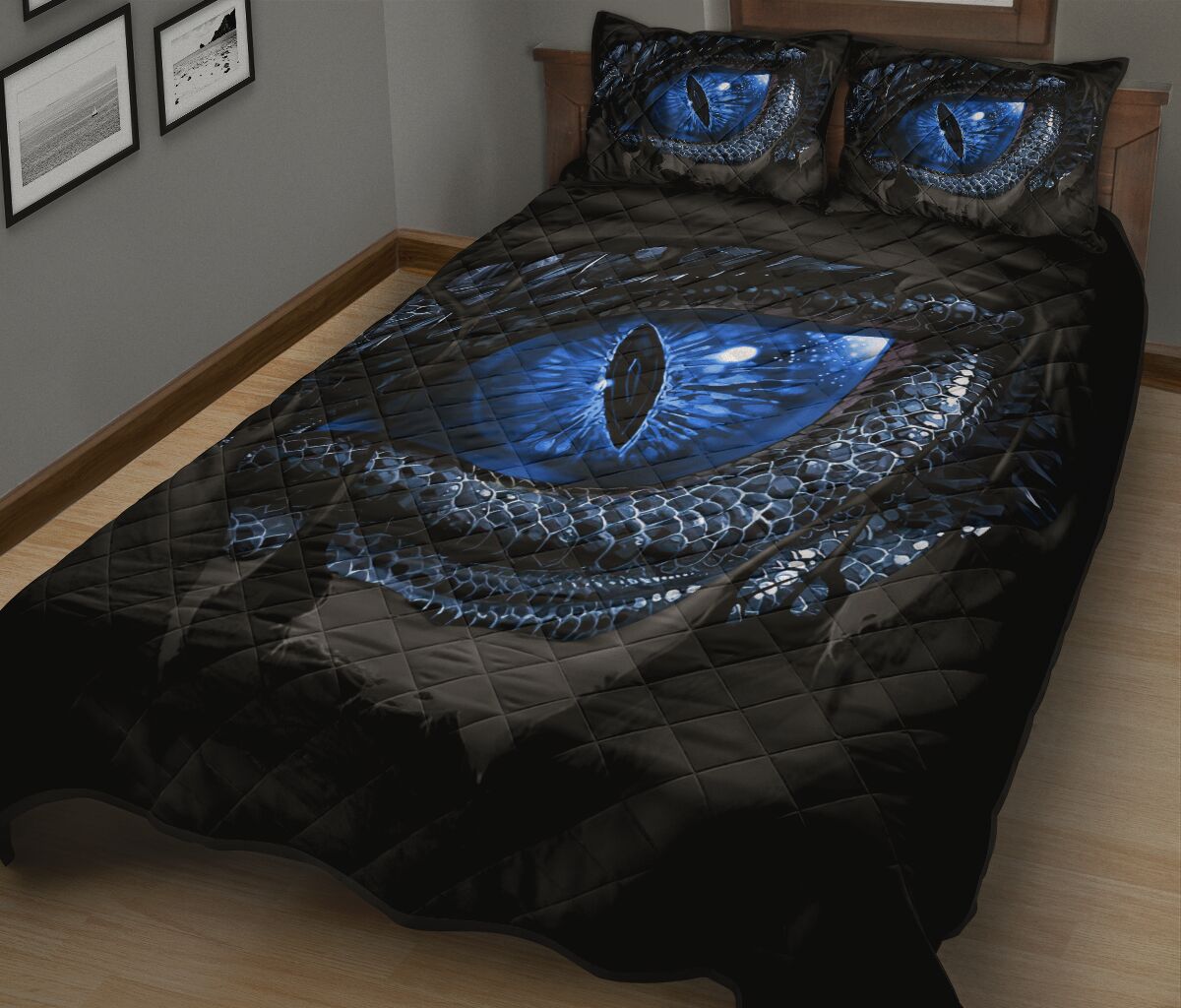 Dragon Eye Quilt Bed Set 6- Love Quilt Bedding Set