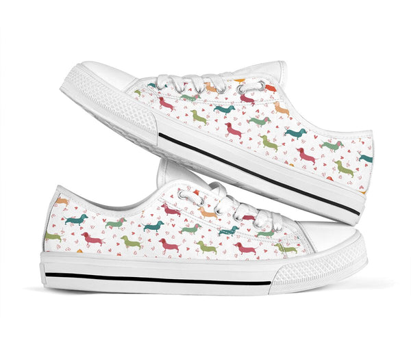 Dachshund Heart Red - Low Top Shoe - Love Love Top Shoes
