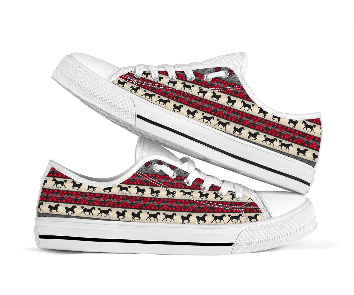 Horse Silhouette Low Top  Shoes