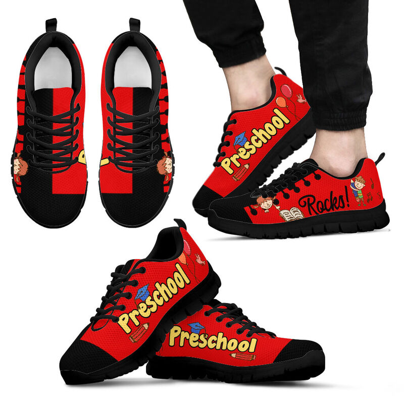 Preschool Rocks Red Black Kd Sneakers, Running Shoes, Shoes For Women, Shoes For Men, Custo- Love Sneakers