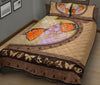 Butterflies Leather Heart Style Quilt Bed Set - Love Quilt Bedding Set