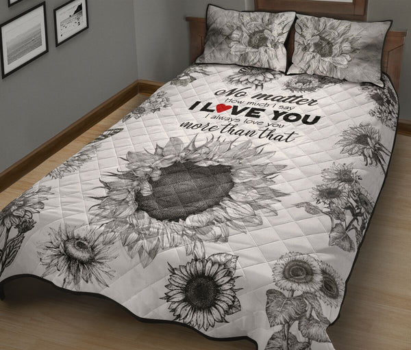 Quilt Bed Set - To My Mom - Sunflower - No Matter 78 - Love Quilt Bedding Set