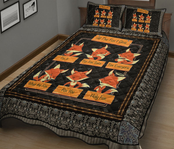 Fox Quilt Bed Set 50 - Love Quilt Bedding Set