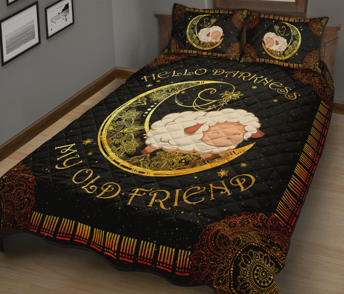 Sheep Moon Old Friend Quilt Bed Set - Love Quilt Bedding Set