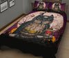 Owl Halloween Art Style Quilt Bed Set- Love Quilt Bedding Set