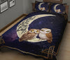 Owl I Love You To The Moon And Back Quilt Bed Set - Love Quilt Bedding Set