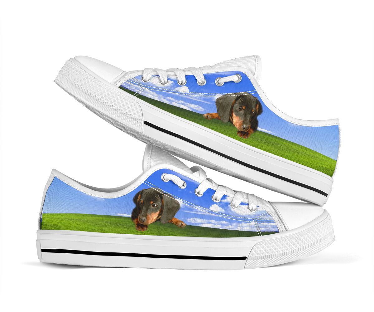 Dachshund Lying Mountain - Low Top Shoe - Love Love Top Shoes