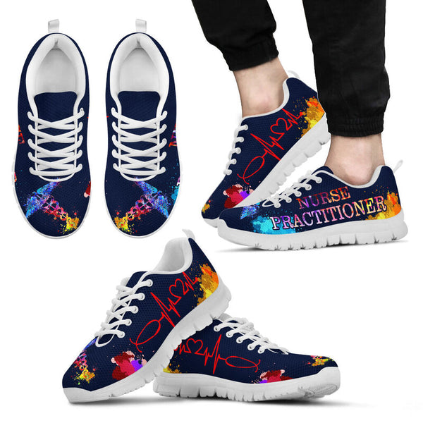 Nurse Hb Watercolors Practitioner Sneakers, Running Shoes, Shoes For Women, Shoes For Men, C- Love Sneakers