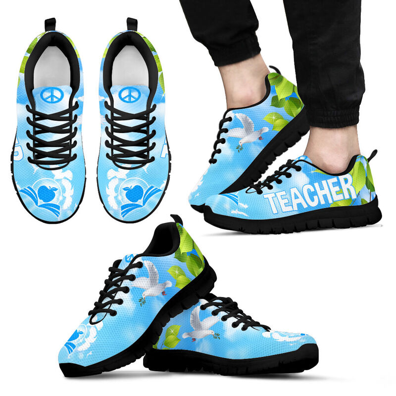 Teacher Love Peace Sneakers, Runni- Love Sneakers
