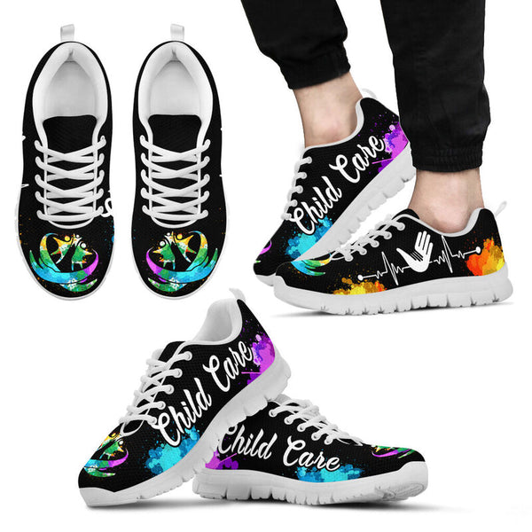 Child Care Art Color Sneakers, Running Sh- Love Sneakers