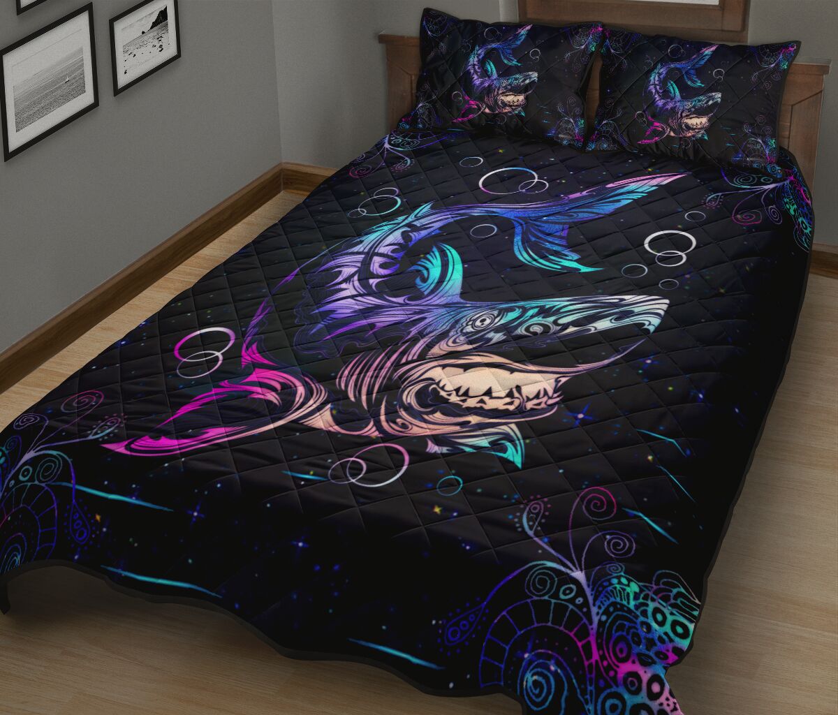 Shark Quilt Bed Set 8- Love Quilt Bedding Set