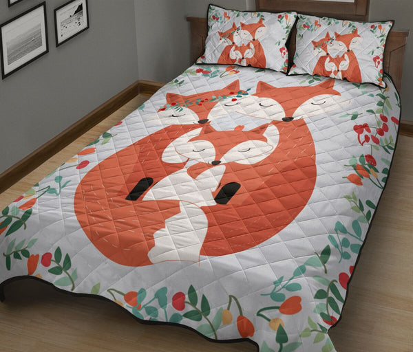 Fox Quilt Bed Set 67 - Love Quilt Bedding Set