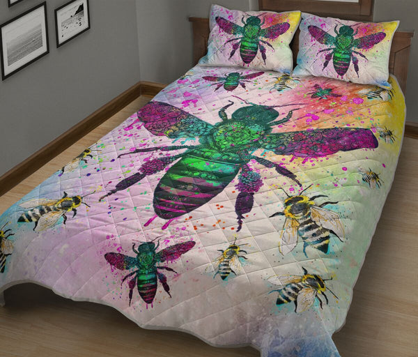 Bee Color- Quilt Bed Set - Love Quilt Bedding Set