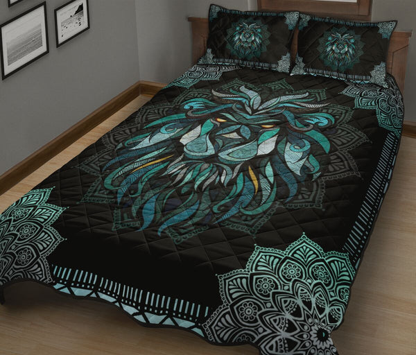 Lion Quilt Bed Set 65 - Love Quilt Bedding Set