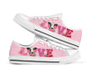 Cow Love Rose Pink Lowtop Shoes