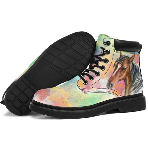 Horse Sky Watercolor Asboots- Love All Season Boots