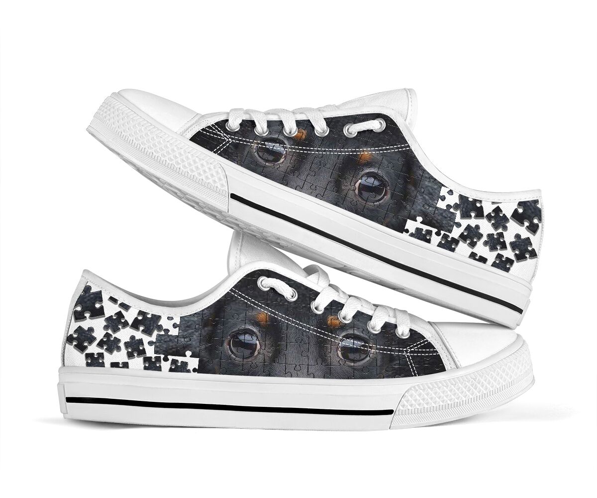 Dachshund Eyes Puzzles - Low Top Shoe - Love Love Top Shoes