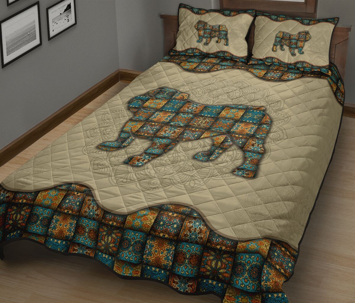 Quilt Bed Set - Mandala - Bulldog 10 - Love Quilt Bedding Set