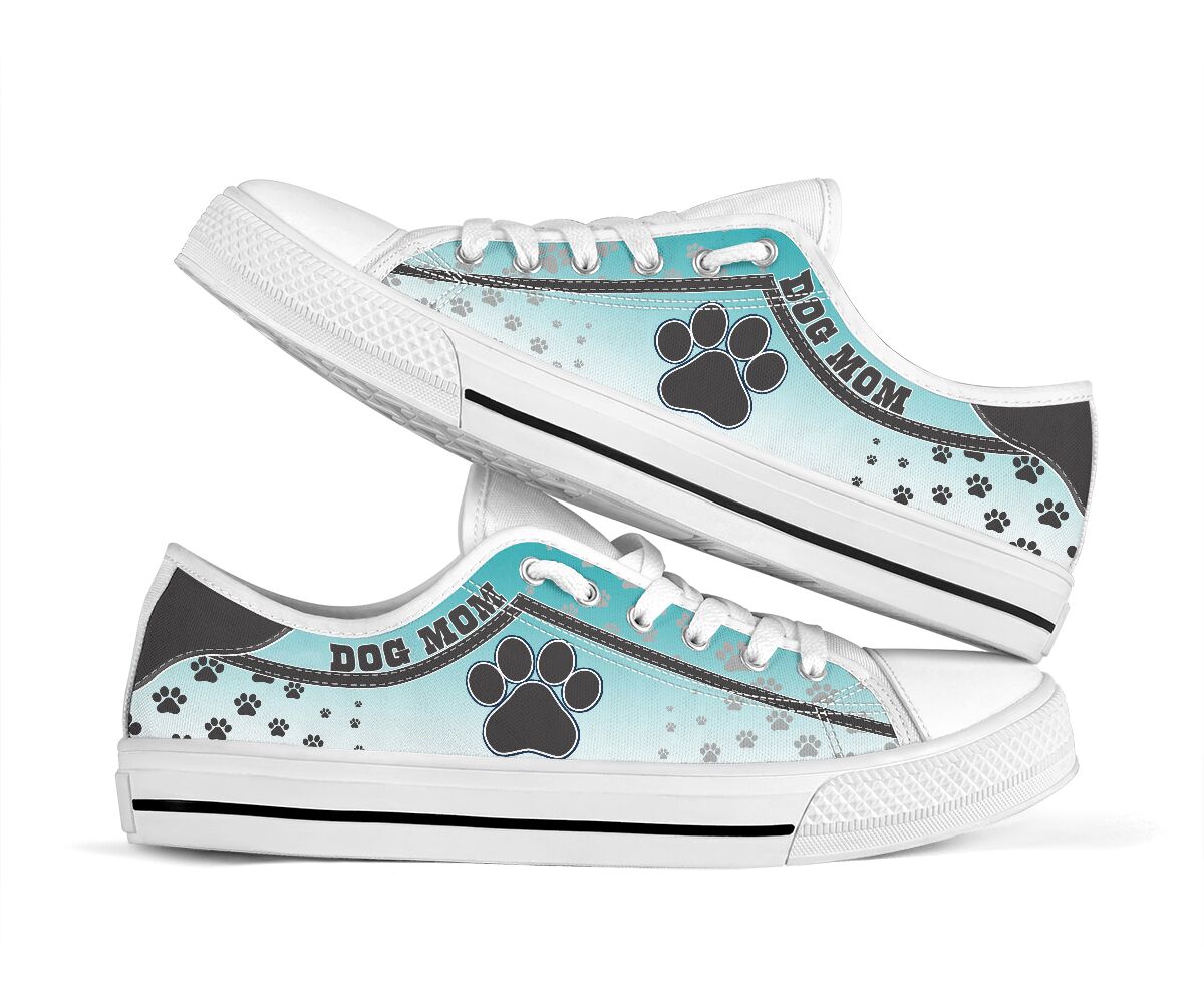 Dog Paw Stripes Gradient - Low Top Shoe - Love Love Top Shoes