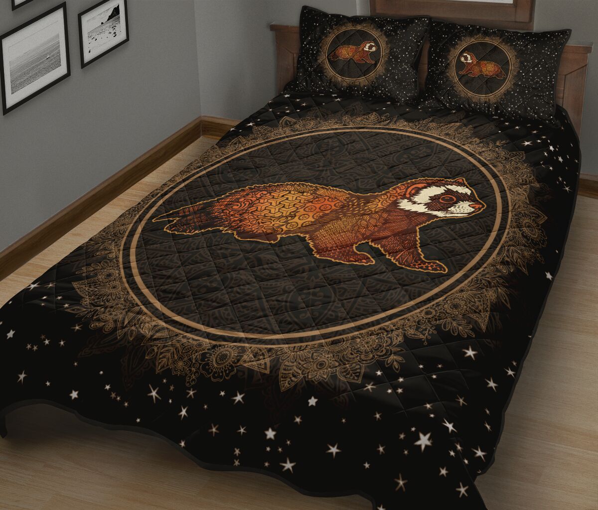 Quilt Bed Set - Ferret  - Love Quilt Bedding Set