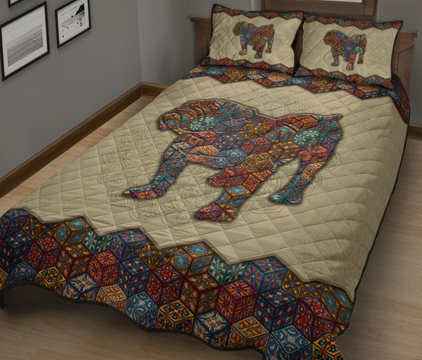 Quilt Bed Set - Mandala - Pitbull 25 - Love Quilt Bedding Set