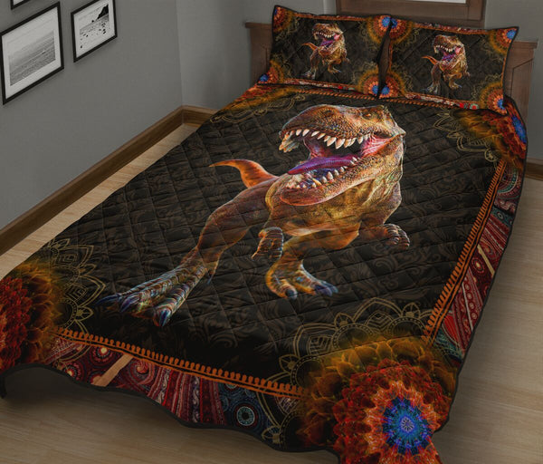 Dinosaur Mandala Quilt Bed Set - Love Quilt Bedding Set