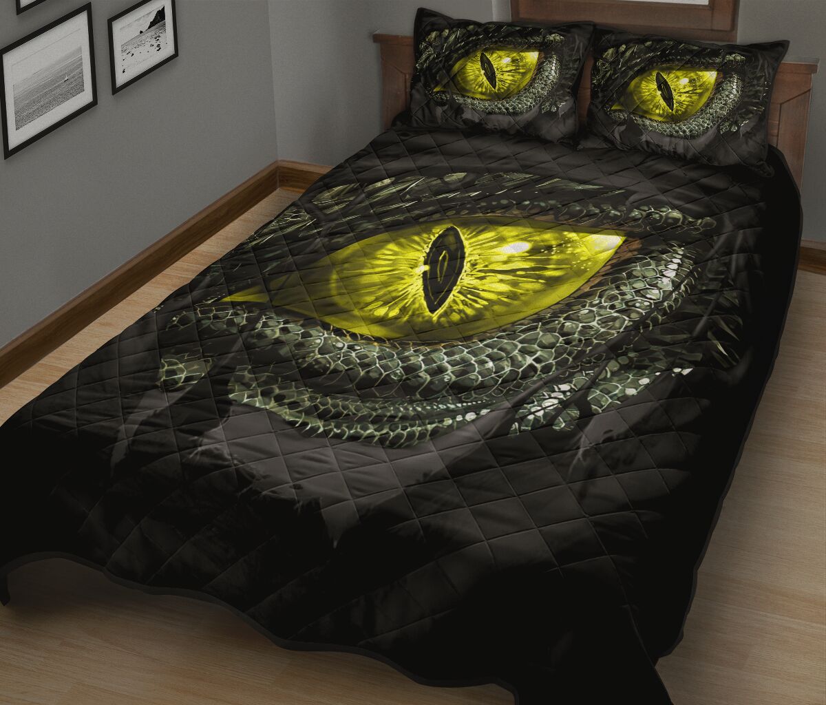 Dragon Eye Quilt Bed Set - Love Quilt Bedding Set