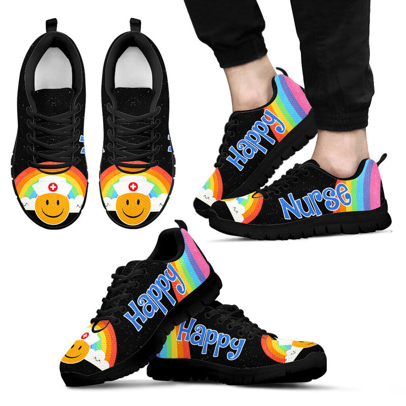 Nurse Happy Black Kd Sneakers, Running Shoes, Shoes For Women, Shoes For Men, Custom Shoes,- Love Sneakers