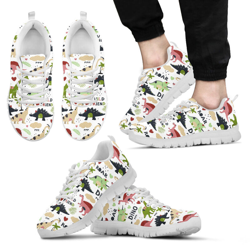 Dino Saurus Wild Friend Shoes Sneakers, Runnin- Love Sneakers
