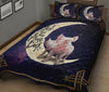 Pig Farm I Love You To The Moon And Back Quilt Bed Set - Love Quilt Bedding Set