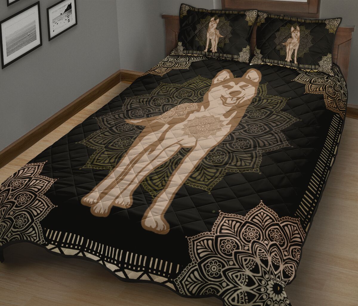 Husky Quilt Bed Set 99 - Love Quilt Bedding Set