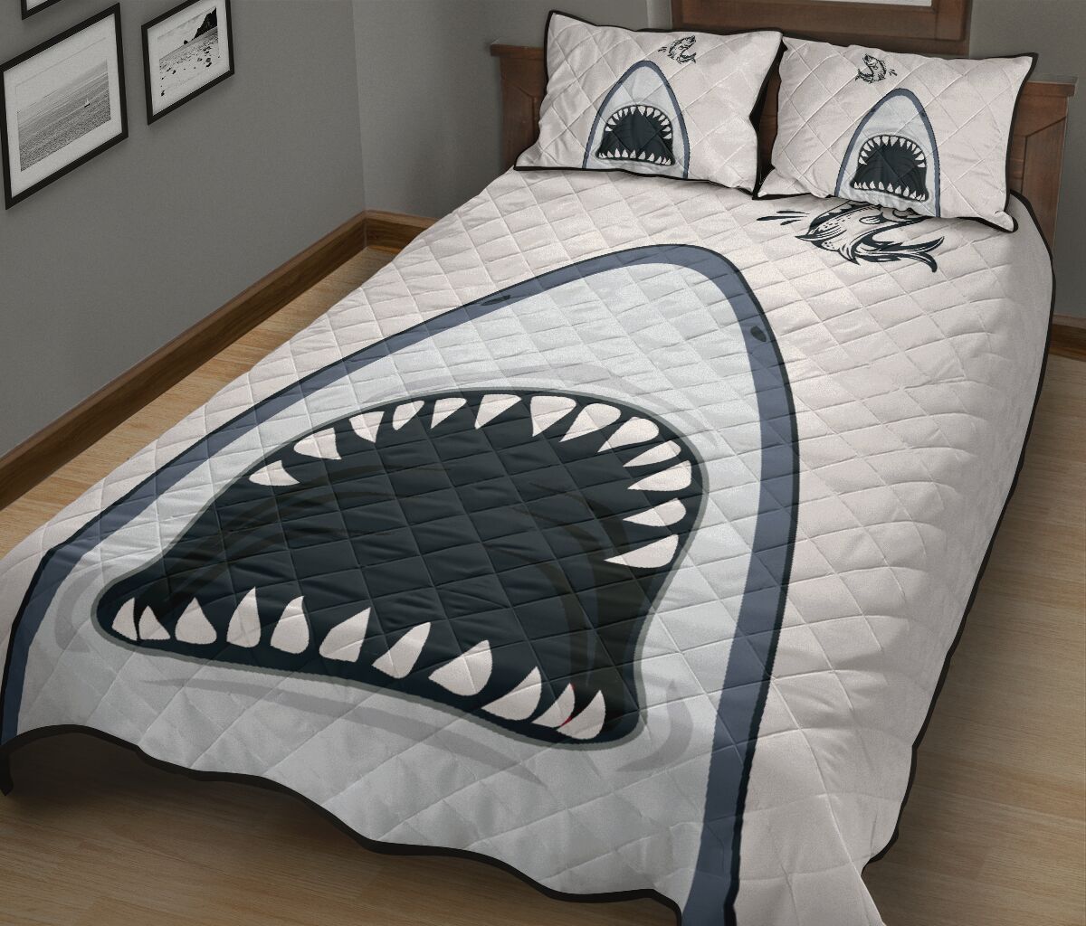 Shark Quilt Bed Set 4- Love Quilt Bedding Set