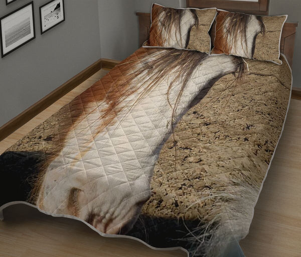 Horse Dry Soil Cracking 3d  3 - Love Quilt Bedding Set