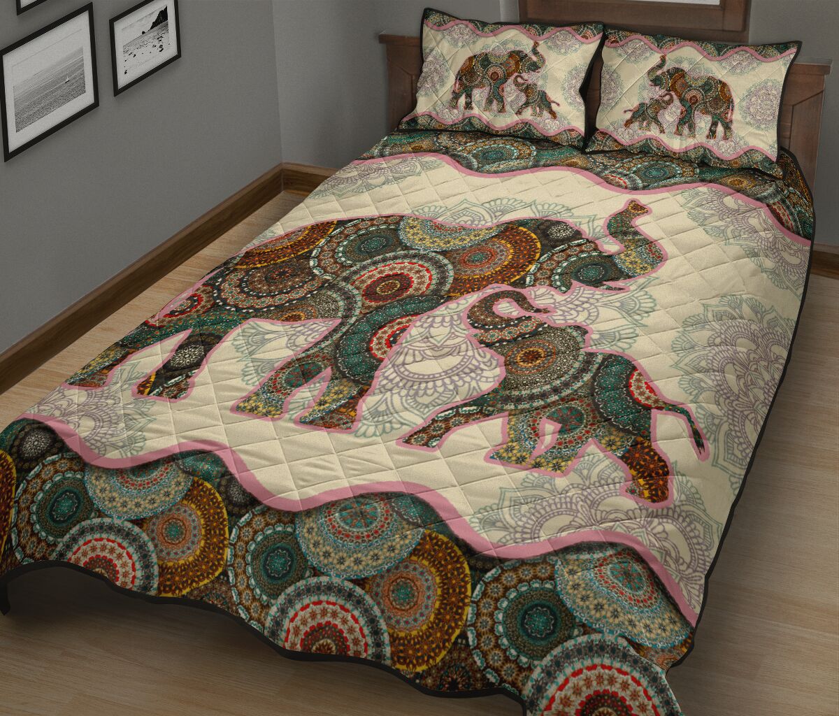 Elephant - Quilt Bed Set  - Love Quilt Bedding Set