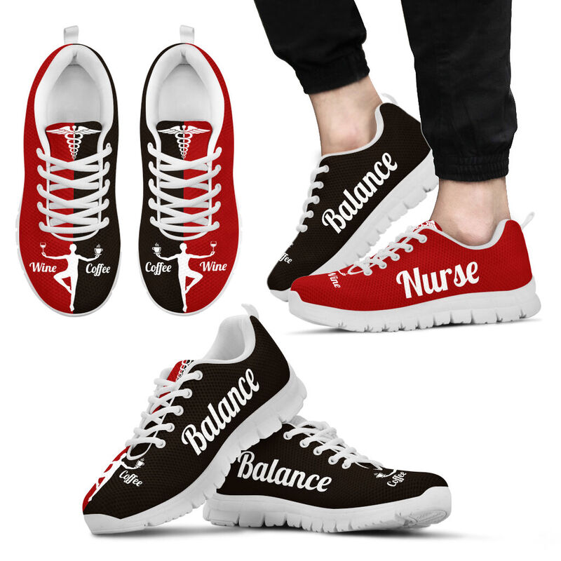 Nurse Balance Shoes Sneakers, Running Shoes, Shoes For Women, Shoes For Men, Custom Shoes, L- Love Sneakers