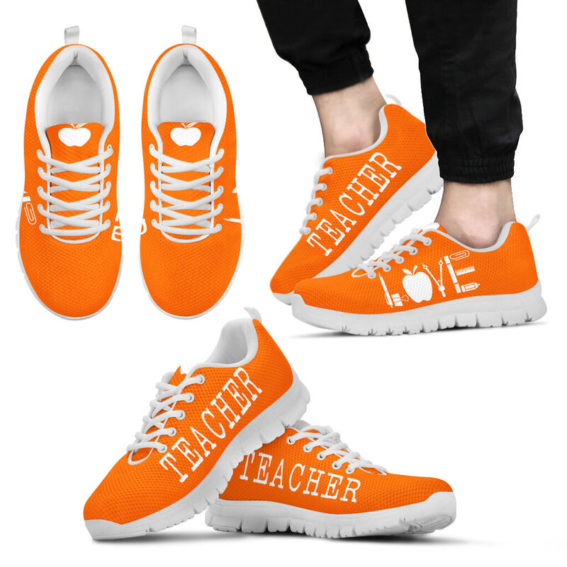 Teacher Love Orange Kd Sneakers, Runni- Love Sneakers