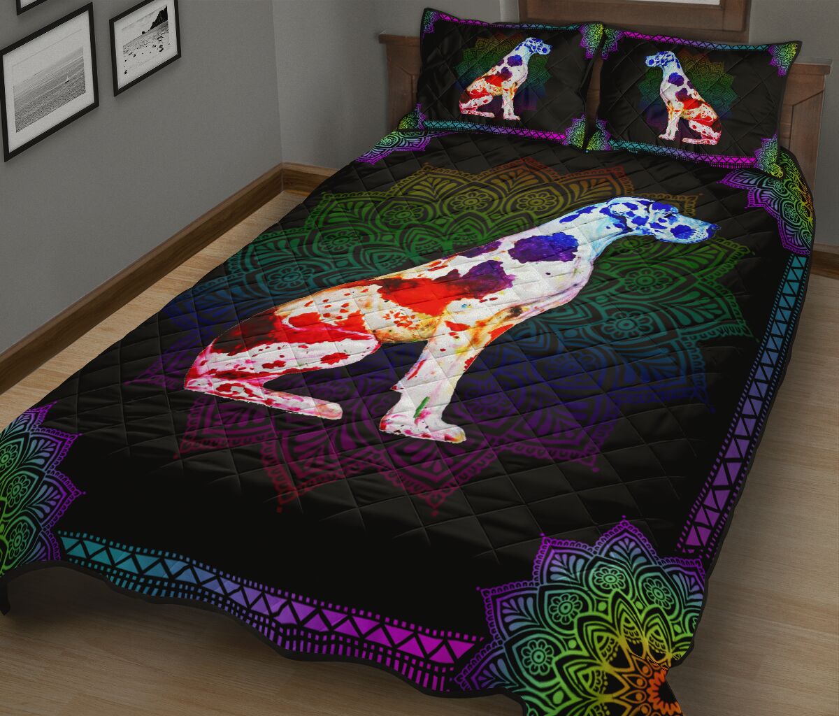 Quilt Bed Set - Great Dane 41 - Love Quilt Bedding Set