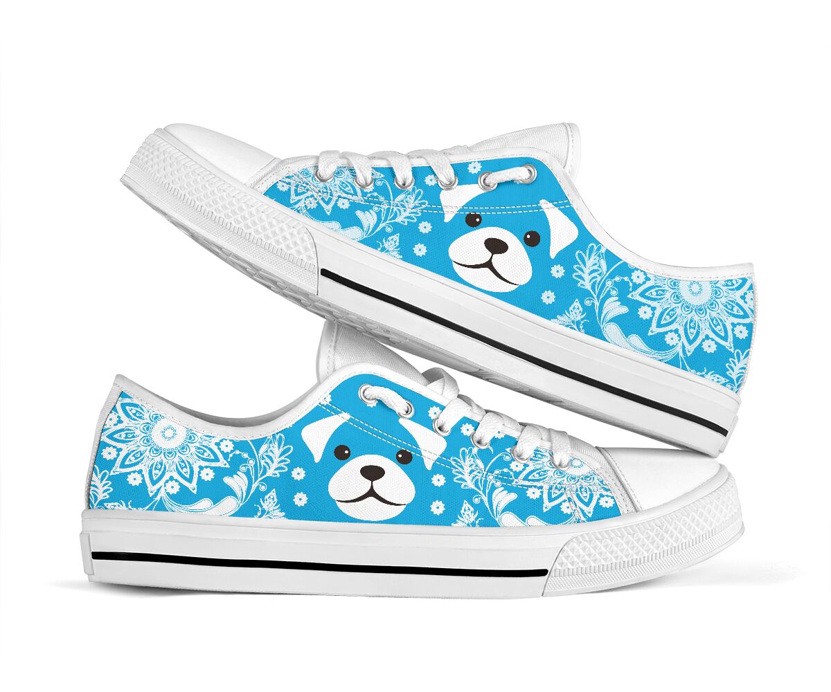 Pug Face Flat Icon - Low Top Shoe - Love Love Top Shoes