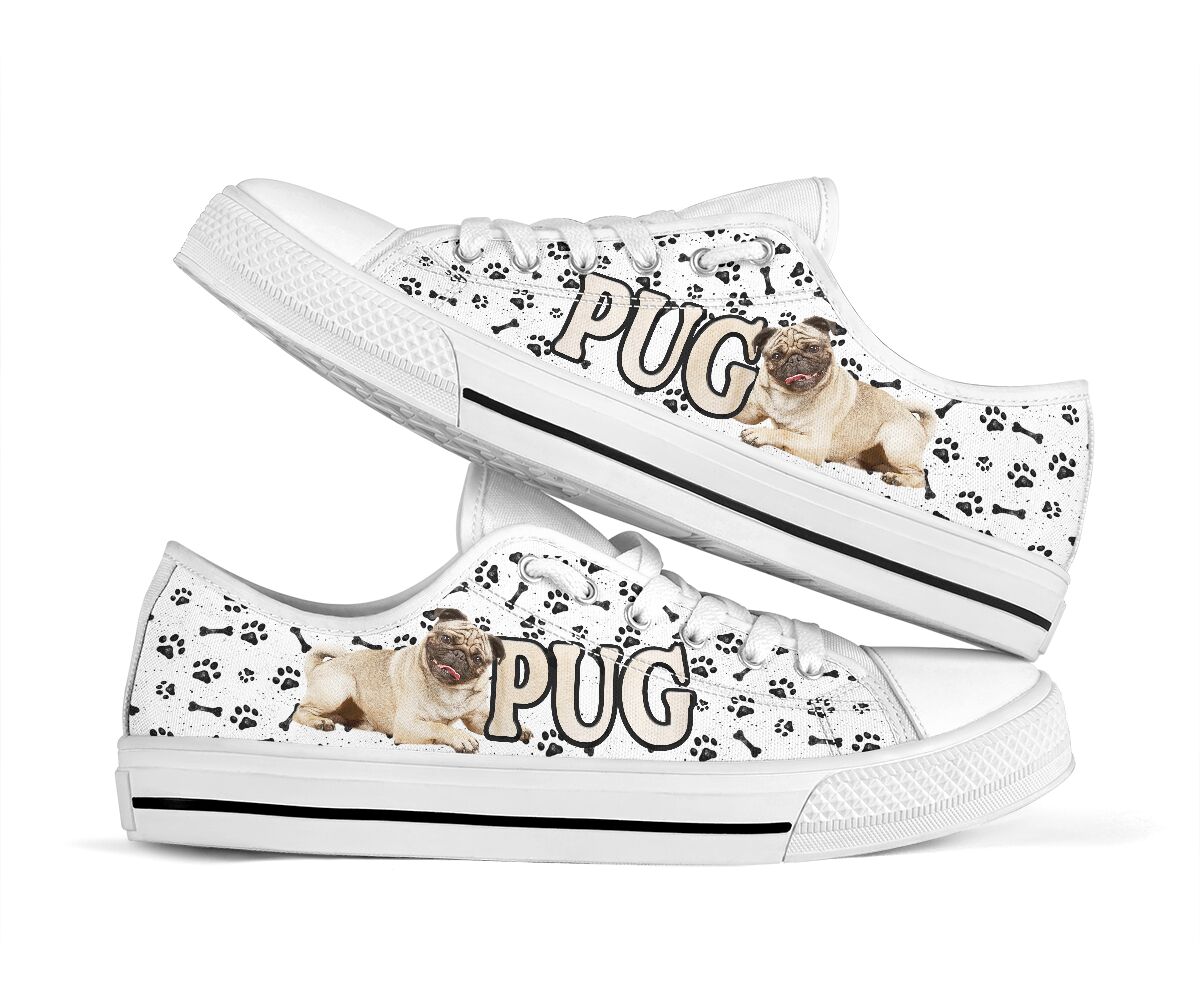 Pug Fur Texture - Low Top Shoe - Love Love Top Shoes