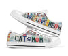 Cat Mom Live Love Meow License Plates Low Top Shoes