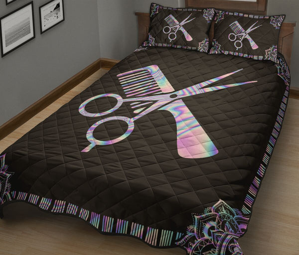 Hairstylist Holographic - Bed Set - Love Quilt Bedding Set