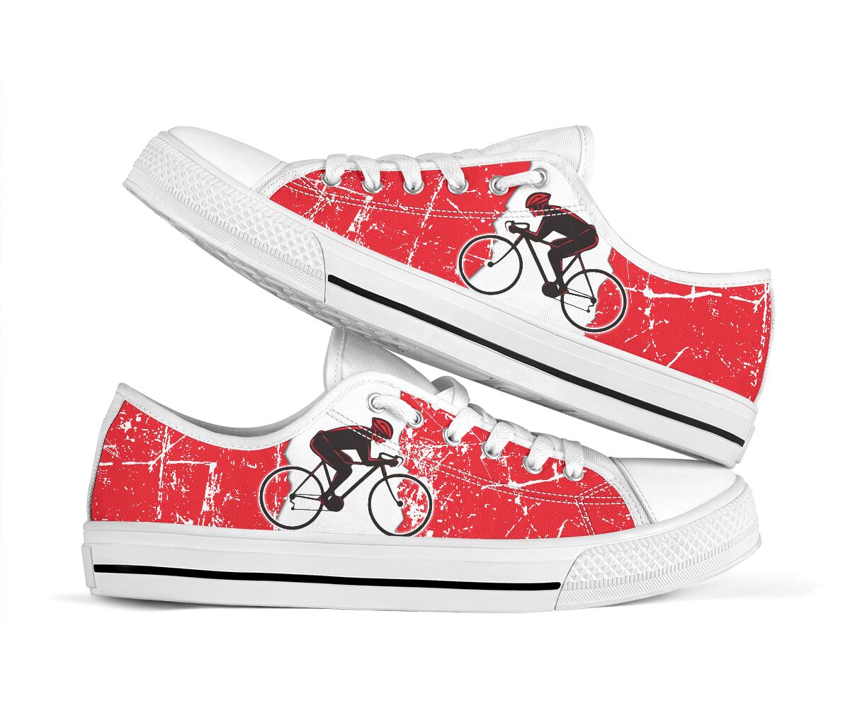Cycling Red White - Low TopShoe - Love Love Top Shoes